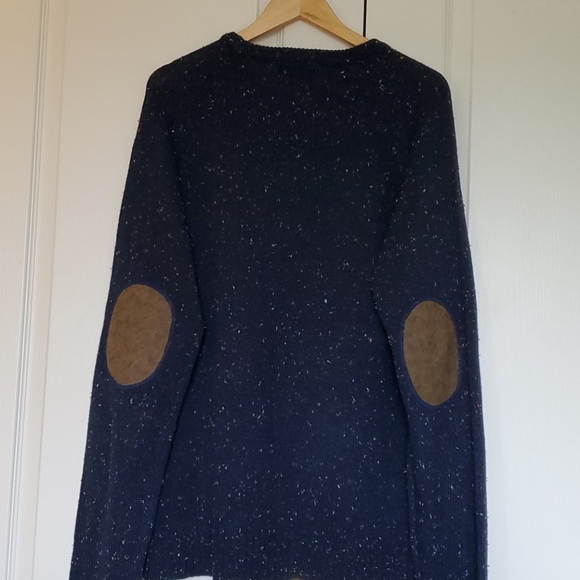 Blue Knit Sweater with Elbow Patches - Picture 4 of 6